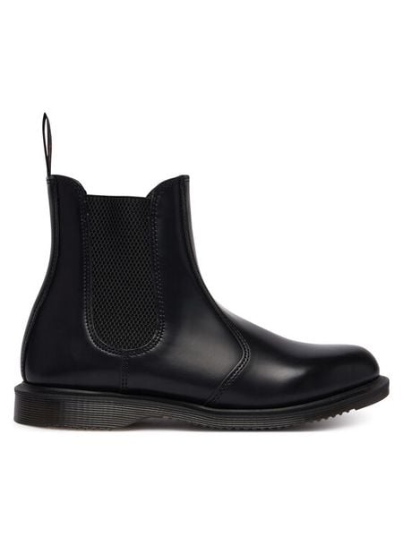 Dr. Martens Sztyblety Flora DM32217001 Czarny. Czarne botki damskie Dr. Martens, ze skóry, bez obcasa, na płaskiej podeszwie, bez zapięcia. Za 849.99 zł.