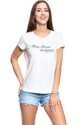 MUSTANG T SHIRT DAMSKI Alina C Print Cloud Dancer 1008937 2020. T-shirty damskie Mustang, s, bez wzorów, bez kołnierzyka. W wyprzedaży za 39.99 zł.