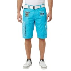 Spodenki męskie Canadian Peak Pharell. Niebieskie krótkie spodenki sportowe męskie Canadian Peak, m, z aplikacjami, z bawełny, trekkingowe. Za 153.44 zł.