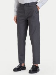 Calvin Klein Chinosy LV04LH610G Szary Tapered Fit. Szare eleganckie spodnie męskie Calvin Klein, m, bez wzorów, z bawełny. Za 409.99 zł.