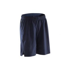Spodenki kardio FST500. Niebieskie szorty męskie DOMYOS, z materiału. W wyprzedaży za 34.99 zł.