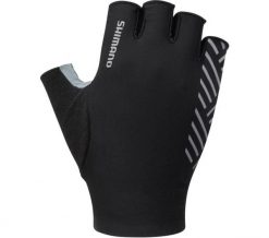 Rękawiczki rowerowe ADVANCED, czarne. Czarne rękawiczki męskie Shimano, na lato, bez wzorów, z elastanu. Za 195.50 zł.