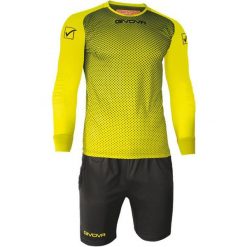 Komplet bramkarski dla dorosłych Givova Kit Manchester FLUO żółto-czarny. Żółte bluzy męskie Givova, xl, bez wzorów, bez kaptura. Za 109.99 zł.