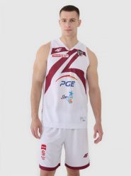4F Koszulka meczowa replika domowa z sezonu 2024/25 męska 4F x PLK - Spójnia Stargard - multikolor L. Koszulki sportowe męskie 4f, l, z aplikacjami, z dzianiny, bez kołnierzyka, bez ramiączek, na fitness i siłownię. Za 219.99 zł.