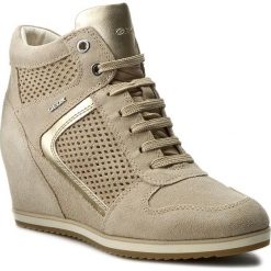 Sneakersy GEOX - D Illusion B D7254B 022AJ CH62L Lt Taupe/Lt Gold. Brązowe półbuty damskie marki Geox, bez wzorów, ze skóry, eleganckie. W wyprzedaży za 379.00 zł.