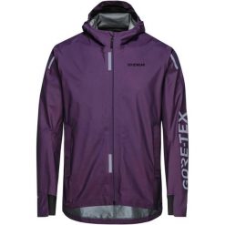 Kurtka wodoodporna z logo Gore Concurve Gore-Tex. Fioletowe kurtki męskie Gore Wear, m, bez wzorów, z gore-texu, do biegania, gore-tex. Za 1,106.85 zł.