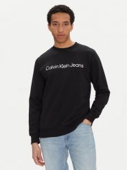 Calvin Klein Jeans Bluza J30J322549 Czarny Regular Fit. Czarne bluzy męskie Calvin Klein Jeans, m, bez wzorów, z bawełny, bez kaptura. Za 279.99 zł.