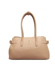 Patrizia Pepe Torebka 8B0305/L162 Beżowy. Brązowe torebki do ręki damskie Patrizia Pepe, bez wzorów, ze skóry, bez dodatków. Za 1,709.00 zł.