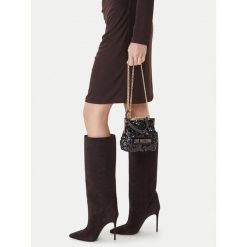 Torebka LOVE MOSCHINO. Brązowe kopertówki damskie Love Moschino, bez wzorów, bez dodatków. Za 699.99 zł.