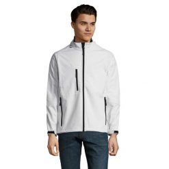 Kurtka Męska Relax Soft Shell. Białe kurtki sportowe męskie SOL'S, m, bez wzorów, trekkingowe. Za 218.99 zł.