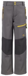 Trespass Hurry - Dziecięce spodnie unisex Storm Grey/sulfur. Szare spodnie materiałowe dla dziewczynek Trespass, na lato, bez wzorów, z softshellu. Za 154.25 zł.