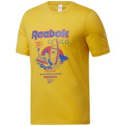 T-shirt Reebok CLASSICS - Żółty - Extra large. Żółte t-shirty męskie Reebok, xs, bez wzorów, z bawełny, eleganckie, bez kołnierzyka. Za 147.15 zł.