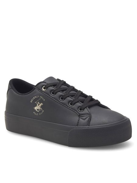 Beverly Hills Polo Club Sneakersy BHPC040W Czarny. Czarne trampki i tenisówki damskie Beverly Hills Polo Club, bez wzorów, ze skóry, bez zapięcia. Za 179.99 zł.