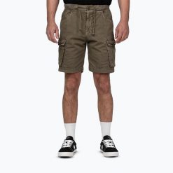 Spodenki męskie Pitbull Proctor Drawstring Cargo. Zielone szorty męskie PITBULL, m, bez wzorów, z bawełny, eleganckie. Za 189.99 zł.