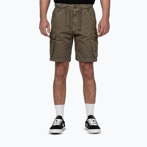 Spodenki męskie Pitbull Proctor Drawstring Cargo. Zielone szorty męskie PITBULL, m, bez wzorów, z bawełny, eleganckie. Za 159.99 zł.