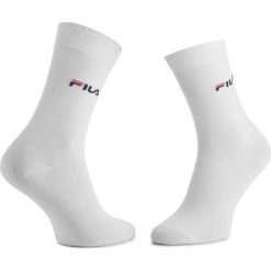 Zestaw 3 par wysokich skarpet unisex FILA - F9630 White. Białe skarpety damskie Fila, bez wzorów, z bawełny. Za 39.99 zł.