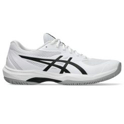 Buty do tenisa Asics Game FF. Białe buty sportowe męskie Asics, bez zapięcia, tenisowe. Za 371.00 zł.