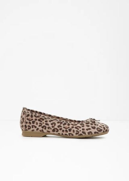 Baleriny Jana. Brązowe baleriny damskie bonprix, bez wzorów, bez obcasa. Za 147.99 zł.