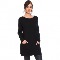 Sweter "Marlone" w kolorze czarnym. Czarne swetry damskie Cosy Winter, ze splotem, z okrągłym kołnierzem. W wyprzedaży za 181.95 zł.