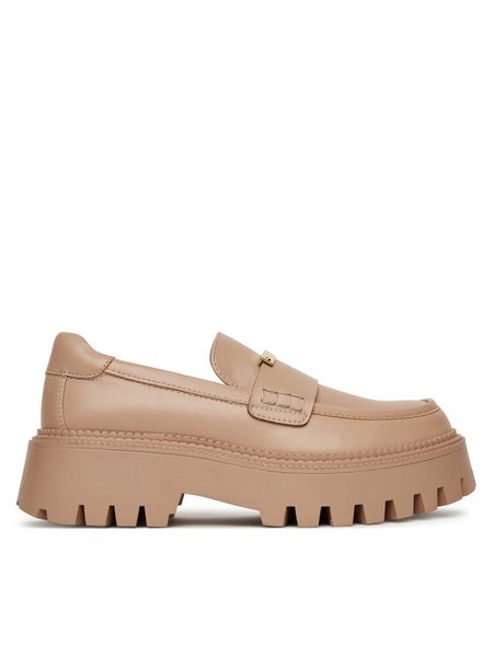 DeeZee Loafersy HY19001-2 Beżowy. Brązowe mokasyny damskie DeeZee, ze skóry. Za 139.99 zł.