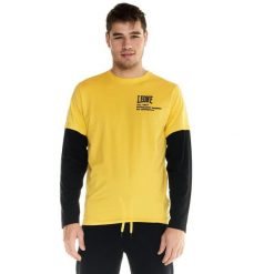Męska koszulka Leone z długim rękawem Active. Żółte koszulki sportowe męskie LEONE 1947 APPAREL, l, bez wzorów, z tkaniny, bez kołnierzyka, bez ramiączek. W wyprzedaży za 98.90 zł.