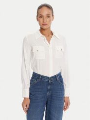 Rinascimento Koszula CFC0125777003 Biały Regular Fit. Białe bluzki damskie Rinascimento, s, bez wzorów, z syntetyku, bez kołnierzyka, bez ramiączek. Za 249.99 zł.