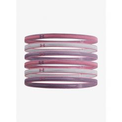 Opaski Under Armour Mini Headbands 6 Pack - pink elixir/violet gray. Czerwone czapki i kapelusze damskie Under Armour, bez wzorów, sportowe. Za 49.99 zł.