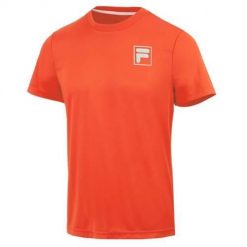Koszulka sportowa męska Fila Tommaso. Brązowe koszulki sportowe męskie Fila, na lato, m, bez wzorów, bez kołnierzyka, bez ramiączek. Za 229.00 zł.