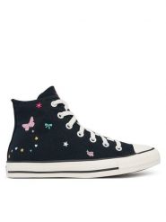 Converse Trampki Chuck Taylor All Star Doodles A15508C Czarny. Czarne trampki i tenisówki damskie Converse, bez wzorów, z materiału, retro, bez zapięcia. Za 289.99 zł.