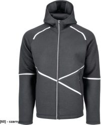 CERVA Bluza z kapturem zapięcie na suwak wraz kieszeniami elementy odblaskowe czarna L-SURE CRAIG S. Czarne bluzy męskie CERVA, l, bez wzorów, z kapturem. Za 135.19 zł.