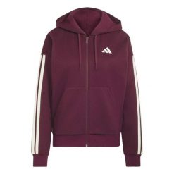 Bluza Adidas Sport W 3S Fl Fz Hd Damskie. Czerwone bluzy damskie Adidas, l, bez wzorów, z bawełny, z kapturem. Za 334.99 zł.