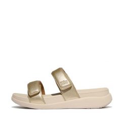 Damskie sandały na koturnie FitFlop F-Mode Go. Szare klapki damskie FIT FLOP, bez wzorów, bez obcasa, na koturnie, bez zapięcia. Za 464.00 zł.