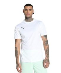Koszulka męska Puma teamLIGA Jersey. Białe koszulki sportowe męskie Puma, m, bez wzorów, z jersey, bez kołnierzyka, bez ramiączek, na fitness i siłownię. Za 86.99 zł.