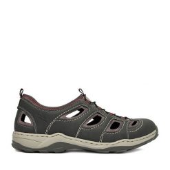 Sandały Rieker. Szare sandały męskie Rieker, bez zapięcia. Za 349.99 zł.