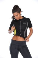 T-shirt neoprenowy wyszczuplający damski SlimBody. Czarne t-shirty damskie SLIMBODY, s, bez wzorów, z materiału, sportowe, bez kołnierzyka. Za 179.00 zł.