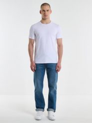 Koszulka męska z krótkim rękawem biała Classac 101. Białe t-shirty męskie Big Star, l, bez wzorów, z bawełny, klasyczne, bez kołnierzyka. W wyprzedaży za 89.99 zł.