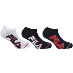Fila 3-pack skarpet Sneaker biało-granatowe 39-42. Białe skarpety damskie Fila, bez wzorów. Za 139.99 zł.