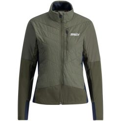 Damska kurtka puchowa Swix Dynamic Hybrid. Zielone kurtki damskie Swix, s, bez wzorów, z puchu, bez kaptura, narciarskie, primaloft. Za 1,058.00 zł.