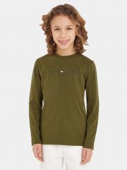 Tommy Hilfiger Bluzka Essential KS0KS00202 Zielony Regular Fit. Zielone t-shirty dla chłopców Tommy Hilfiger, bez wzorów, z bawełny, bez ramiączek. Za 99.99 zł.