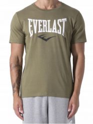 Koszulka Męska Everlast T-Shirt Sportowa Khaki Bawełniana. Zielone t-shirty męskie Everlast, l, bez wzorów, z bawełny, klasyczne, bez kołnierzyka. Za 69.00 zł.