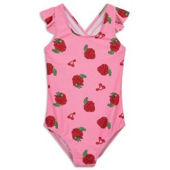 Strój Kąpielowy Dziewczęcy LEGO Ayo302 Różowy. Czerwone stroje kąpielowe dla dziewczynek LEGO, bez wzorów. Za 109.99 zł.