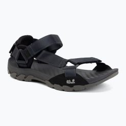 Sandały męskie Jack Wolfskin Ridge. Czarne sandały męskie Jack Wolfskin, z gumy, bez zapięcia. Za 349.99 zł.
