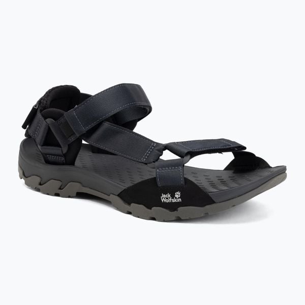 Sandały męskie Jack Wolfskin Ridge. Czarne sandały męskie Jack Wolfskin, z gumy, bez zapięcia. Za 299.99 zł.