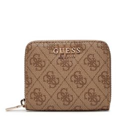 Portfel Guess. Brązowe portfele damskie Guess, z aplikacjami. Za 149.99 zł.