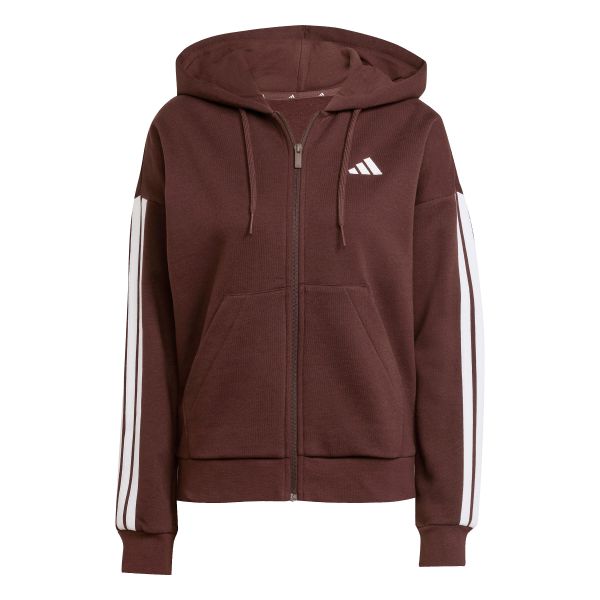Damska bluza dresowa adidas Essentials 3-Stripes. Białe bluzy damskie Adidas, bez wzorów, z dresówki, bez kaptura, na fitness i siłownię. W wyprzedaży za 227.00 zł.
