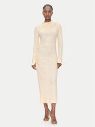 DAY BIRGER ÉT MIKKELSEN Sukienka koktajlowa Clover DAY65243522 Beżowy Slim Fit. Brązowe sukienki damskie DAY Birger et Mikkelsen, bez wzorów, z syntetyku, wizytowe, bez kołnierzyka, bez ramiączek. Za 699.99 zł.