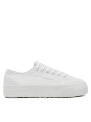 Superga Tenisówki Flower Sangallo 2740 S2148KW Biały. Białe trampki i tenisówki damskie Superga, bez wzorów, z materiału, bez zapięcia. Za 249.99 zł.
