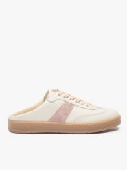 Kremowe sneakersy bez pięty. Brązowe czółenka damskie Ryłko, bez wzorów, ze skóry, klasyczne, bez obcasa, na obcasie, bez zapięcia. Za 399.99 zł.