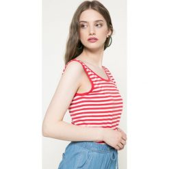 Femi Pleasure - Top Riti. Szare topy damskie Femi Stories, z bawełny, z okrągłym kołnierzem, bez rękawów. W wyprzedaży za 59.90 zł.