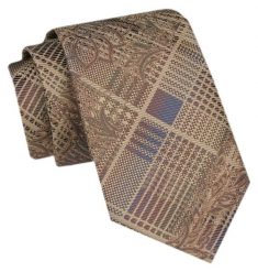 Modny Krawat Męski - Alties - Odcienie Brązów i Beżów, Mix Wzorów. Krawaty i muchy Alties, bez wzorów, z tkaniny, eleganckie. Za 49.00 zł.